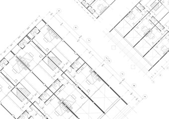Floor plan designed building on the drawing.