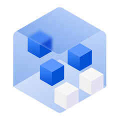 3D Box Rectangle Glassmorphism UI Icon Sign and Symbol Design Illustrator Png Svg	