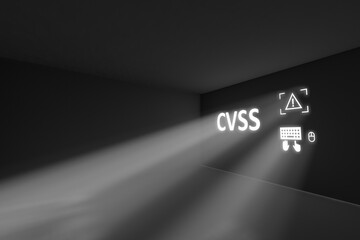 CVSS rays volume light concept 3d illustration