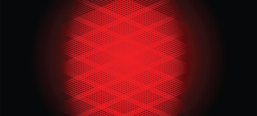 Studio interior with carbon fiber texture. Modern carbon fiber textured black and red interior with light. Background for installation, product placement. Eps10 - obrazy, fototapety, plakaty