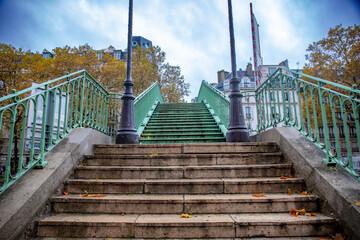 Paris in the region of canal saint martin République and buttes chaumont - obrazy, fototapety, plakaty