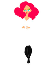 Woman with white dress