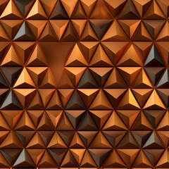seamless pattern of interlocking pyramids in a metal
