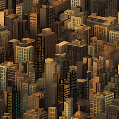 Obraz premium seamless pattern of realistic apartment buildings