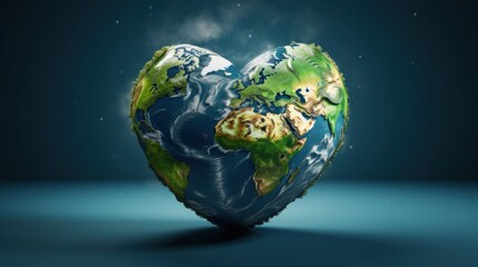 Globe in the Shape of a Heart