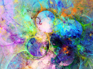 rainbow abstract fractal background 3d rendering illustration