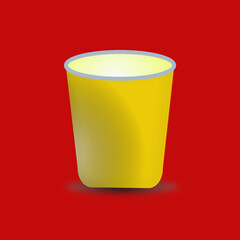 yellow paper cup