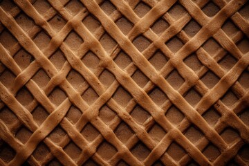 Belgian waffles texture as background, closeup