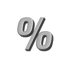 Percent symbol 3d style icon