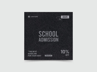 Blackboard School Admission Instagram Posts Template
