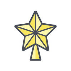 christmas star icon design vector template