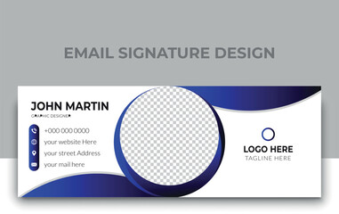 social media Email Signature cover design template with for creative marketing design 