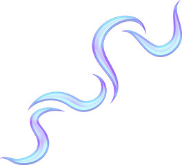 Y2k 3D line decorative bright hologram 