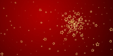 Christmas spirit. Scattered falling stars.