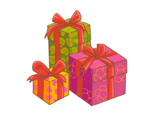 gift box with red ribbon