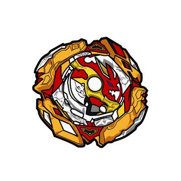 Collective image of a children's popular toy Beyblade. icon in a flat style. vector illustration isolated on white background