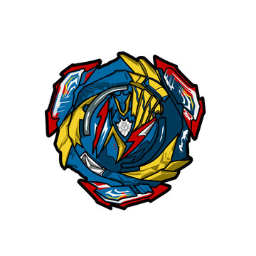 Collective image of a children's popular toy Beyblade. icon in a flat style. vector illustration isolated on white background