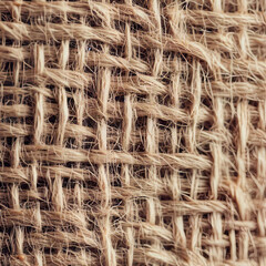 Rough burlap texture Close-up Natural beige tone Ideal for creating a rustic or organic design