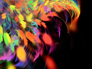 abstract chaotic fractal background 3D rendering illustration