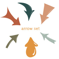 arrow set colorful retro 03
