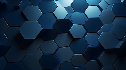 Obraz na płótnie Canvas Blue hexagonal geometric background