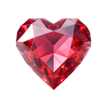 Red heart shaped diamond.