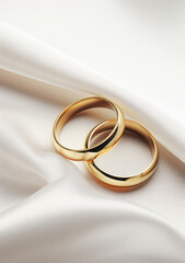 a pair of wedding rings