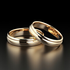 a pair of wedding rings