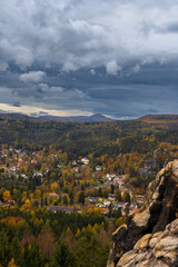 Naturpark Zittauer Gebirge im Herbst, Blick vom Scharfenstein 2