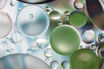 Abstract of colorful oil bubble for background and wallpaper,Oil drop in water.