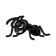 black ant vector illustration, Design element for logo, poster, card, banner, emblem, t shirt. Vector illustration