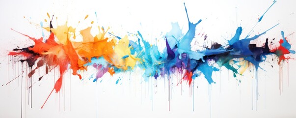 colorful paint splashes