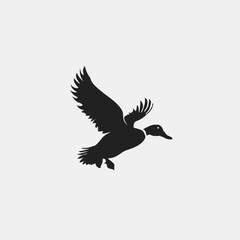 Silhouette Mallard Duck for Nature and Wildlife Logo design