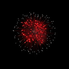 Fireworks isolated on black background. Big celebration. Festive celebrations and fireworks.