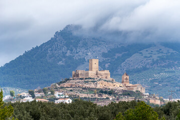 Fototapeta na wymiar Alcaudete Castle, Jaen, built by the Arabs on a Roman fortification, Andalusia.