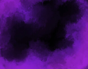 Fototapeta na wymiar 抽象的な紫色の霧煙のテクスチャ背景素材/背景色黒