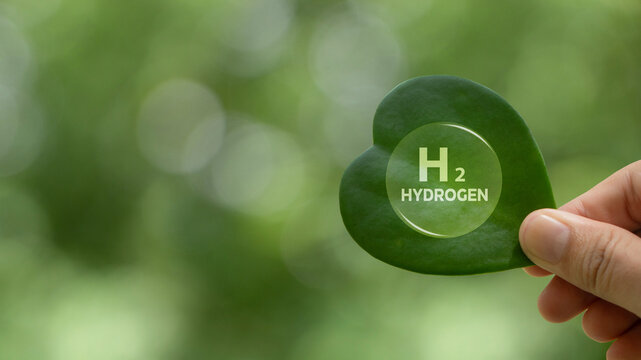 Clean hydrogen energy concept. Green Energy Hydrogen. Hydrogen's environmental friendliness and Potential as a future fuel. Environment, eco friendly industry and alternative energy.