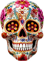 Mexican sugar skull transparent background PNG clipart
