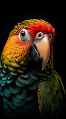 Fototapeta premium Colorful parrot. Generative AI.