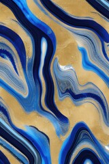 Luxurious Blue Nile ink marble-like abstract texture with agate stone tile