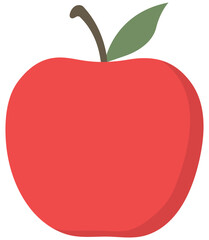 Vector illustration of red apple fruit.