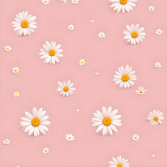 pattern with daisies and soft background
