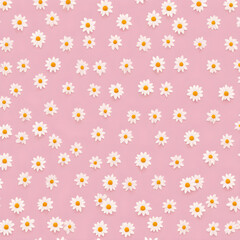 Fototapeta na wymiar seamless patterns of mini daisy flowers