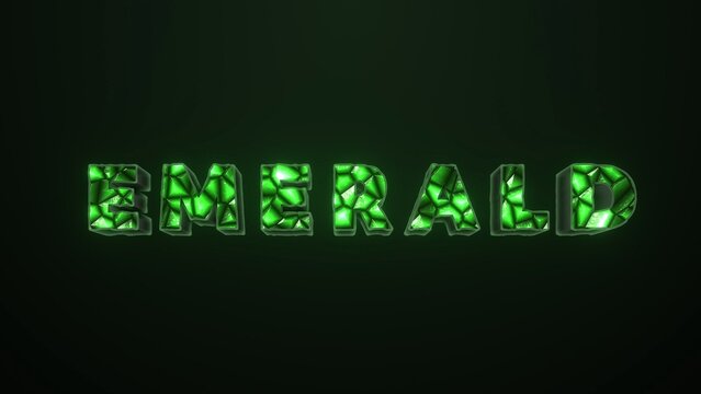 Emerald Gemstone Shiny Text Title Intro
