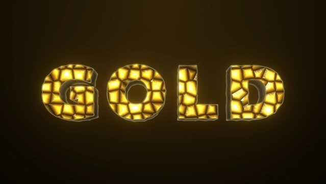 Golden Gemstone Shiny Text Title Intro
