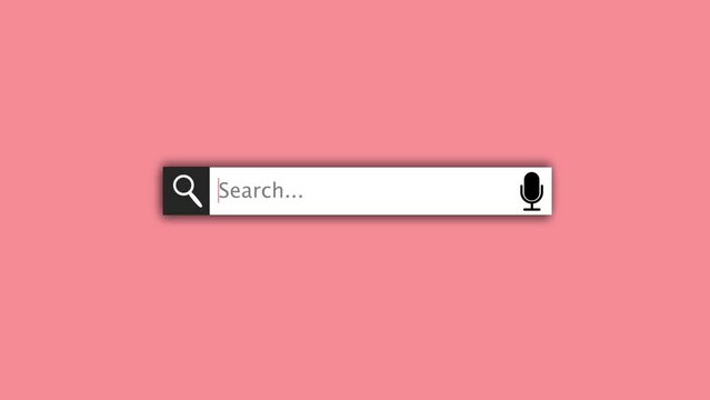 Search bar icon, Internet web page with search bar animation background. k1_485