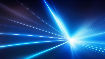 high speed blue beam of future technology transmission concept - obrazy, fototapety, plakaty