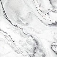 Obraz premium White marble texture Close-up Elegant and sophisticated Veins and swirls in gray and black tones Ideal for creating a luxurious design