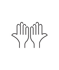 pray icon, vector best line icon.