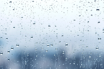 Rain drops on window glasses with dramatic scene concept